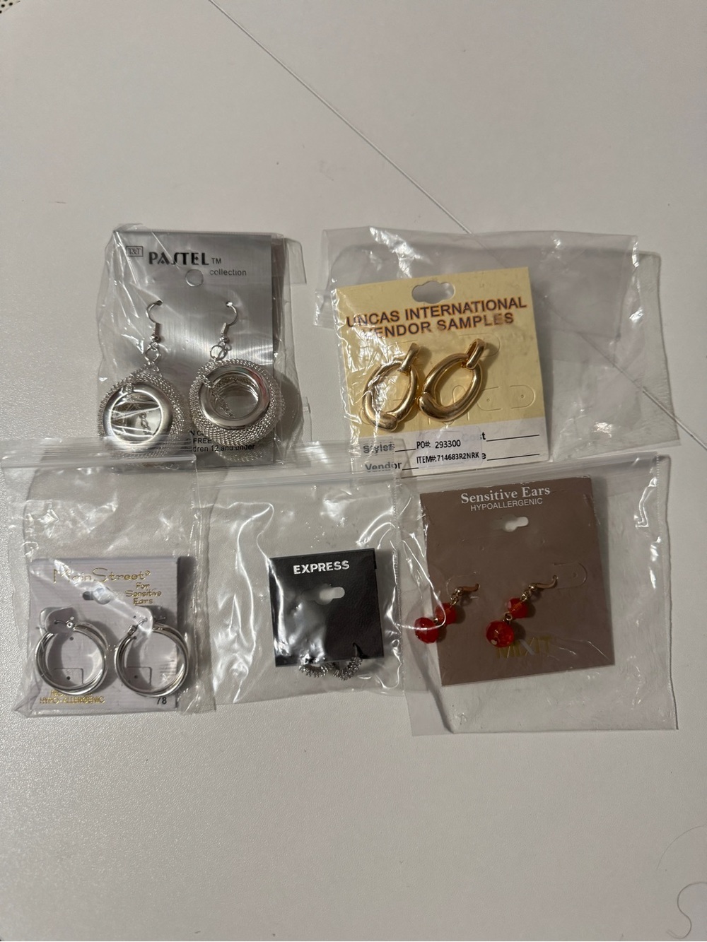 Assorted Women's Earring Set bundle- Silver, Gold, Red